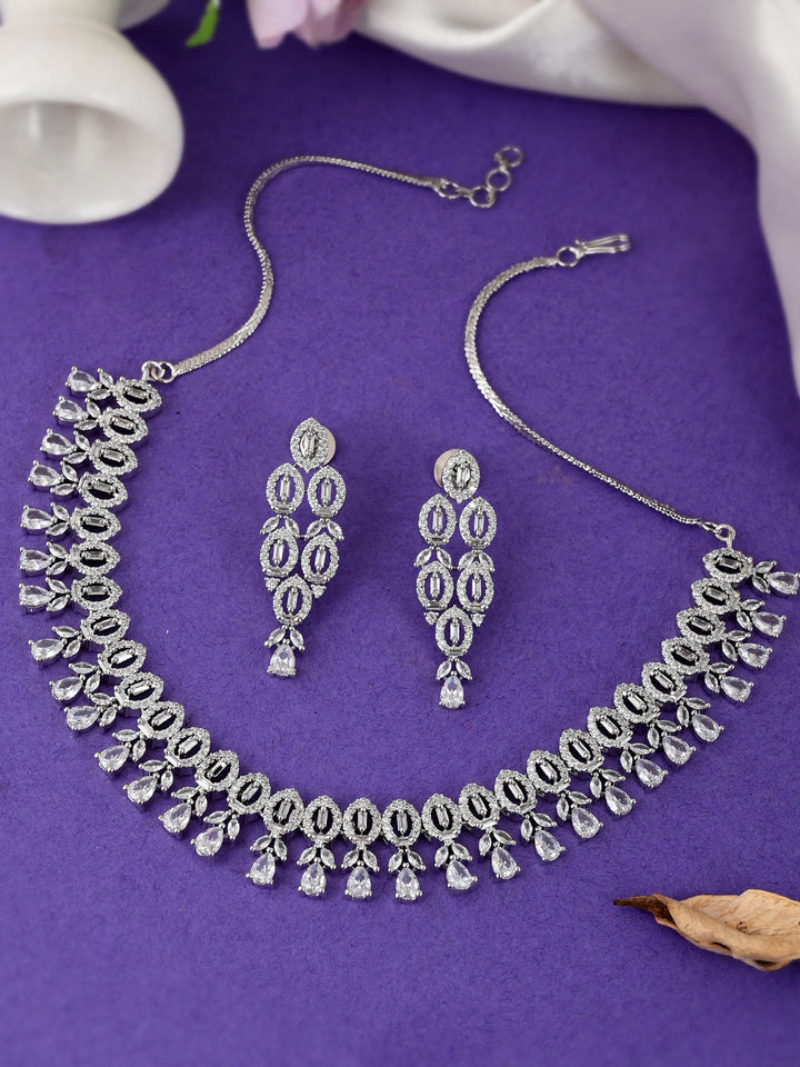 Designer AD Diamond Necklace Set