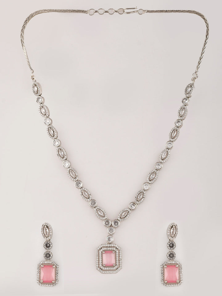 Designer AD Diamond Necklace Set