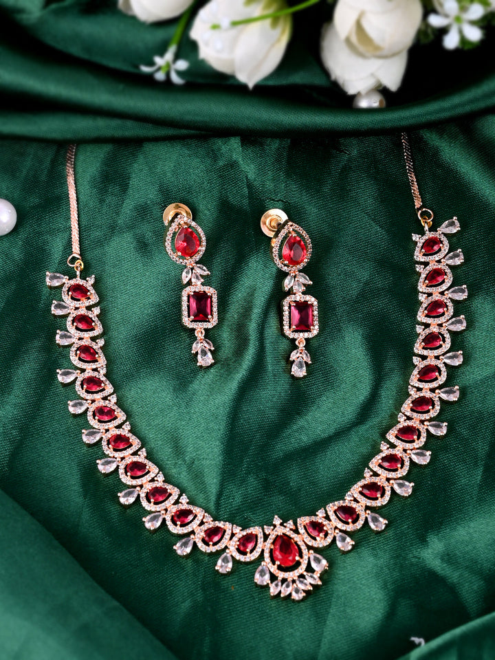 Designer AD Diamond Necklace Set