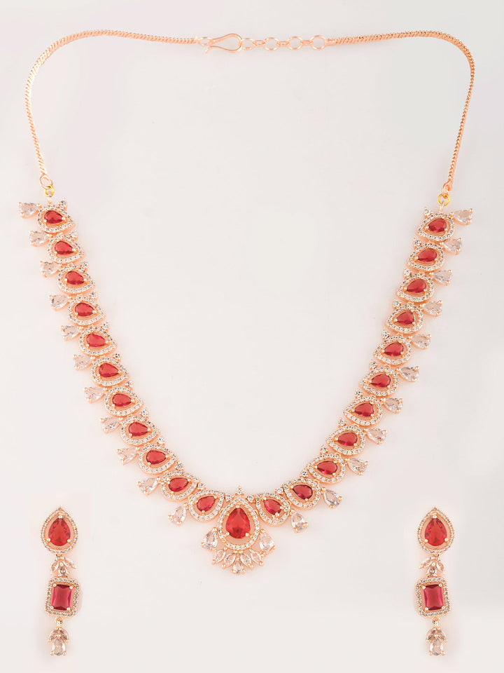 Designer AD Diamond Necklace Set