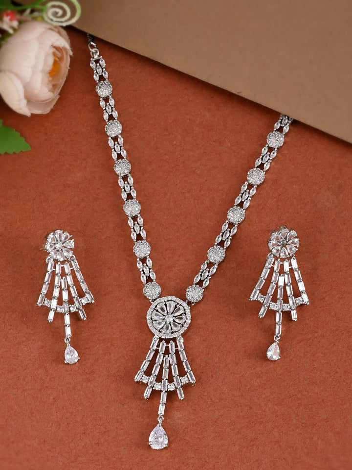 Designer AD Diamond Necklace Set