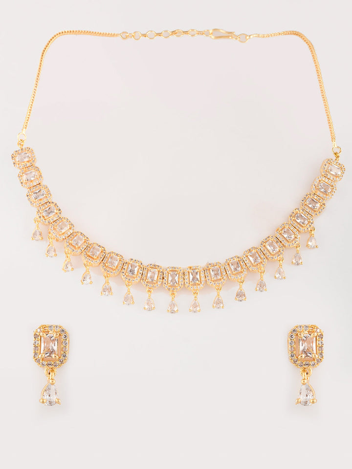Designer AD Diamond Necklace Set