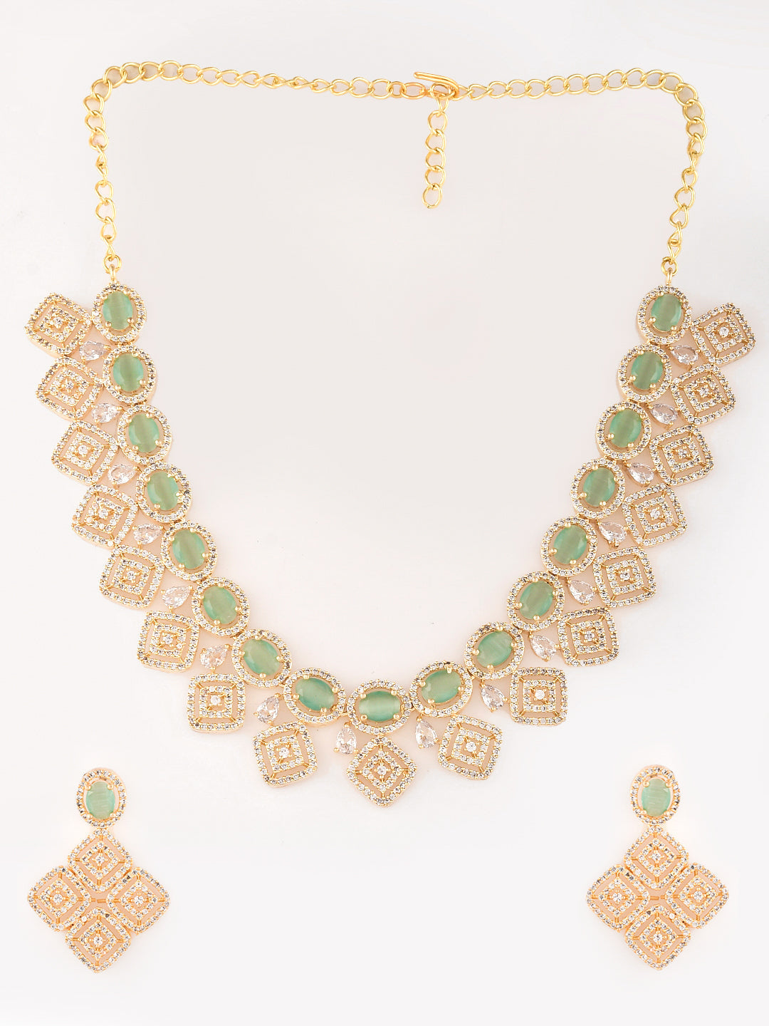 Designer AD Diamond Necklace Set