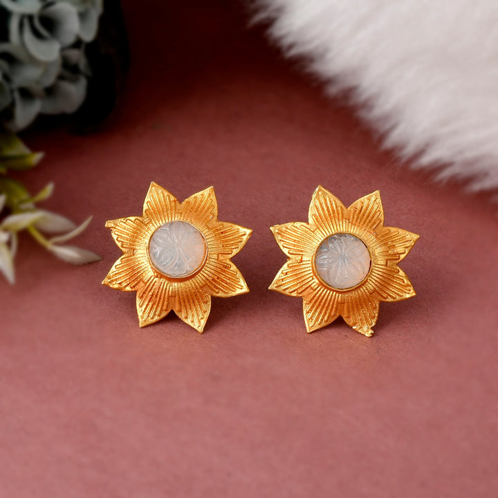 Dastoor Carvin Stone Earring