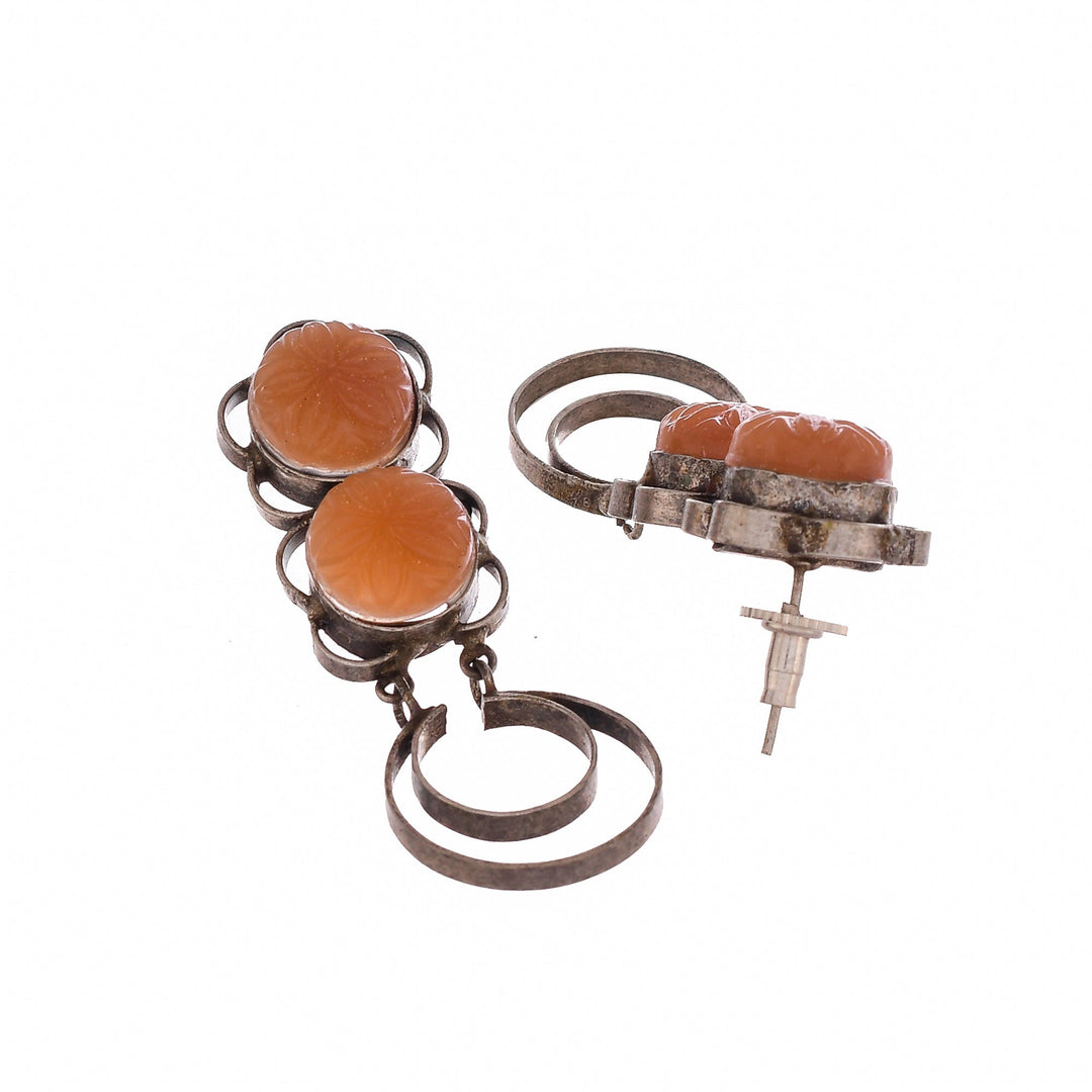 Dastoor Oxodise Carvin Stone Earring