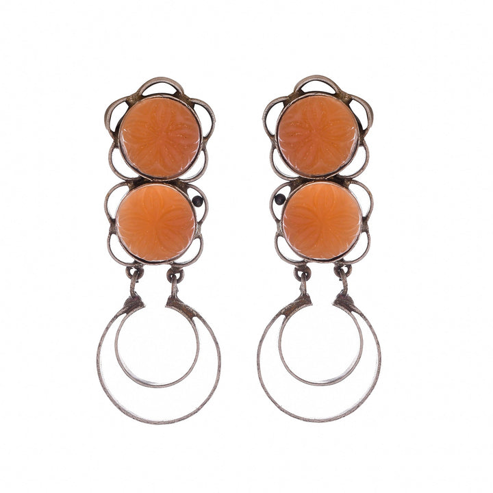 Dastoor Oxodise Carvin Stone Earring