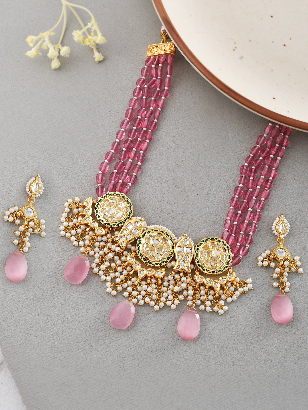 Partywear Kundan Glamour Choker Necklace Set