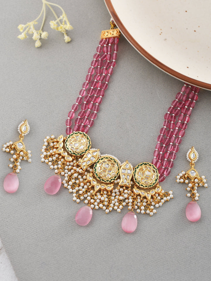 Partywear Kundan Glamour Choker Necklace Set