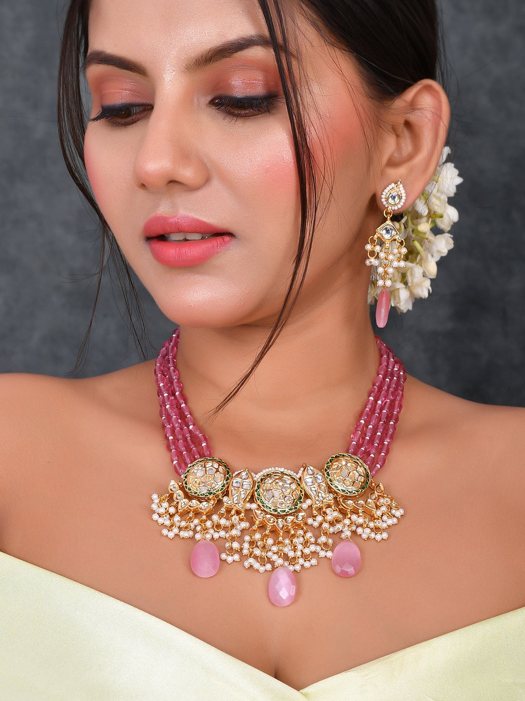 Partywear Kundan Glamour Choker Necklace Set