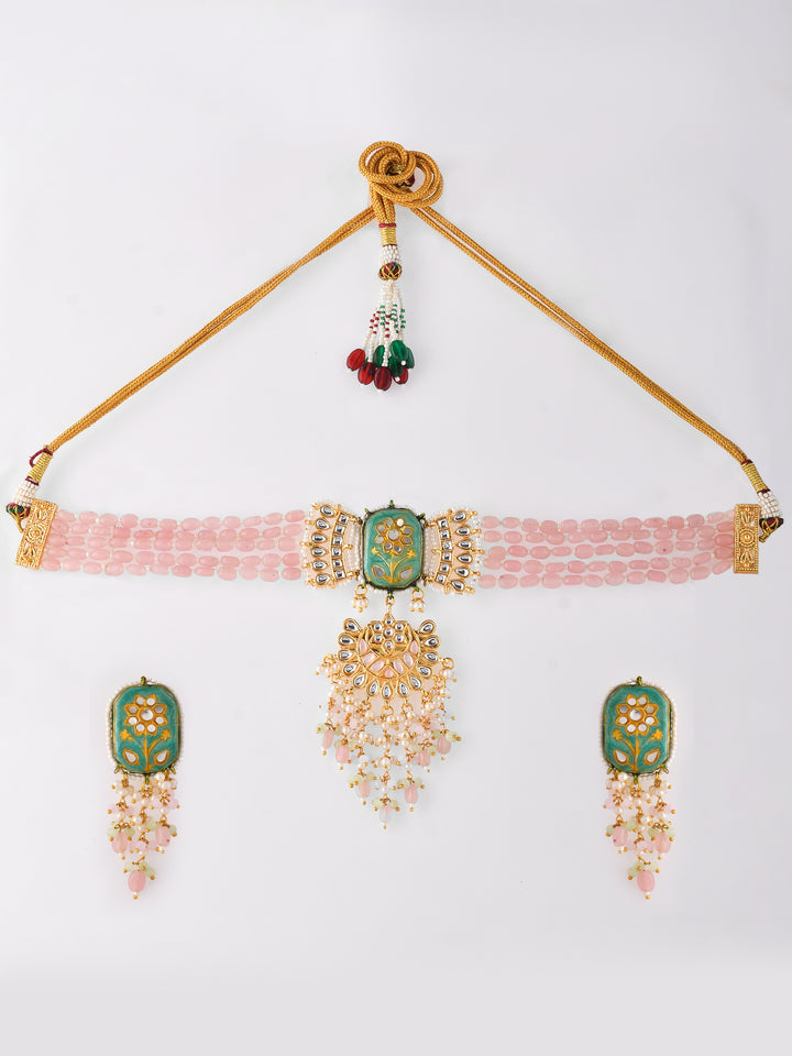 Kundan Majesty Choker Necklace Set