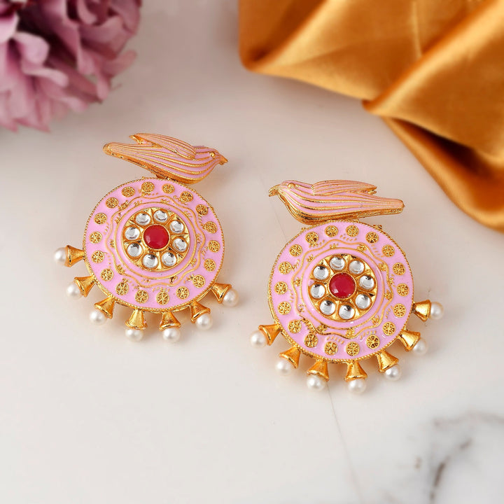 Dastoor Meenakari Peacock  Earring