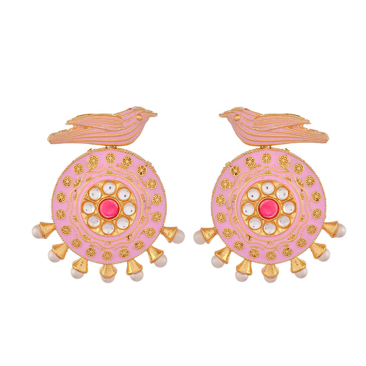 Dastoor Meenakari Peacock  Earring