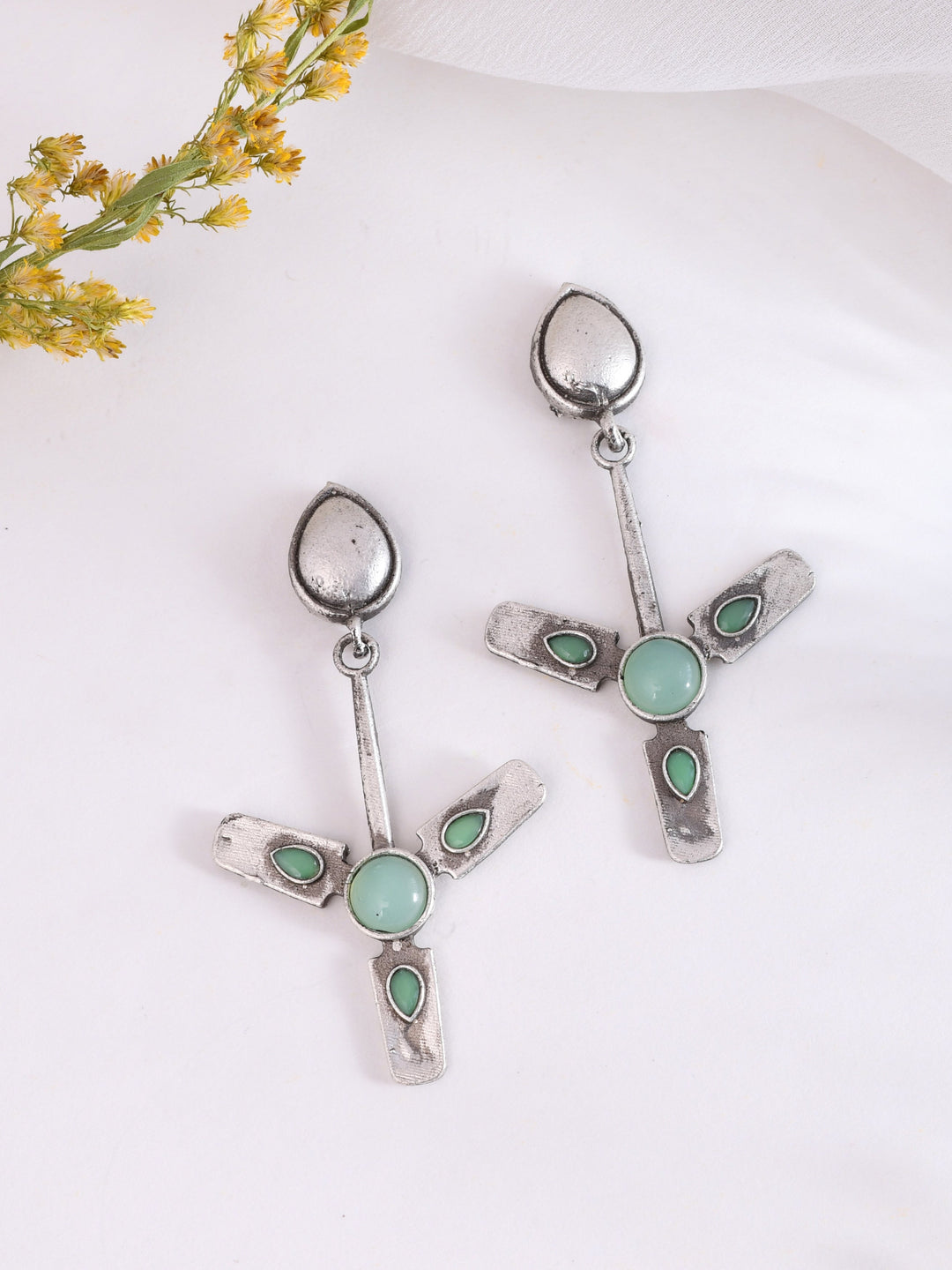 Turquoise Tranquility Fan Earring