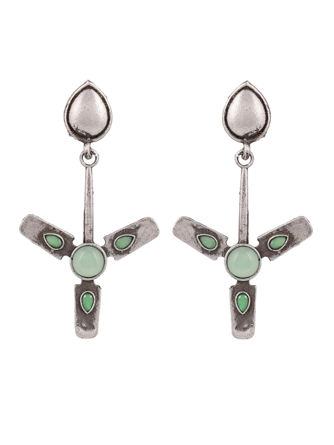 Turquoise Tranquility Fan Earring