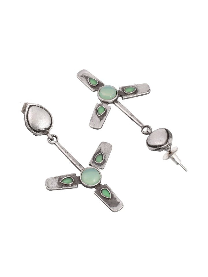 Turquoise Tranquility Fan Earring