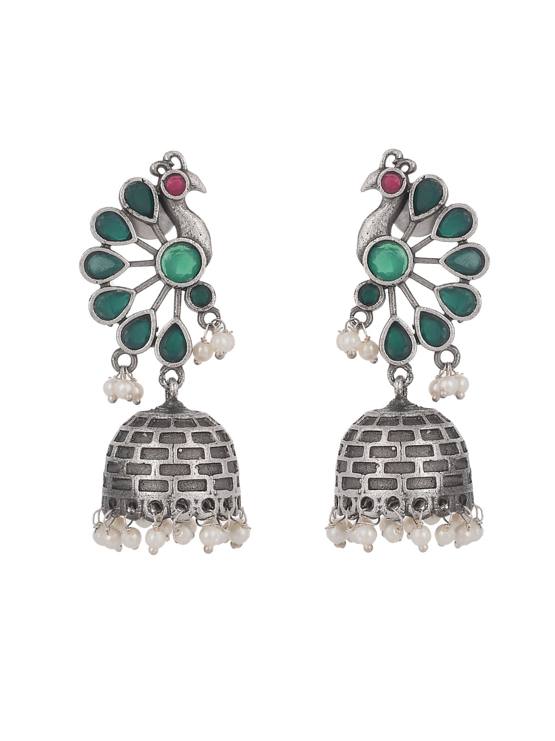 Peacock Leaf Earring