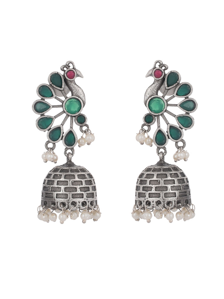 Peacock Leaf Earring