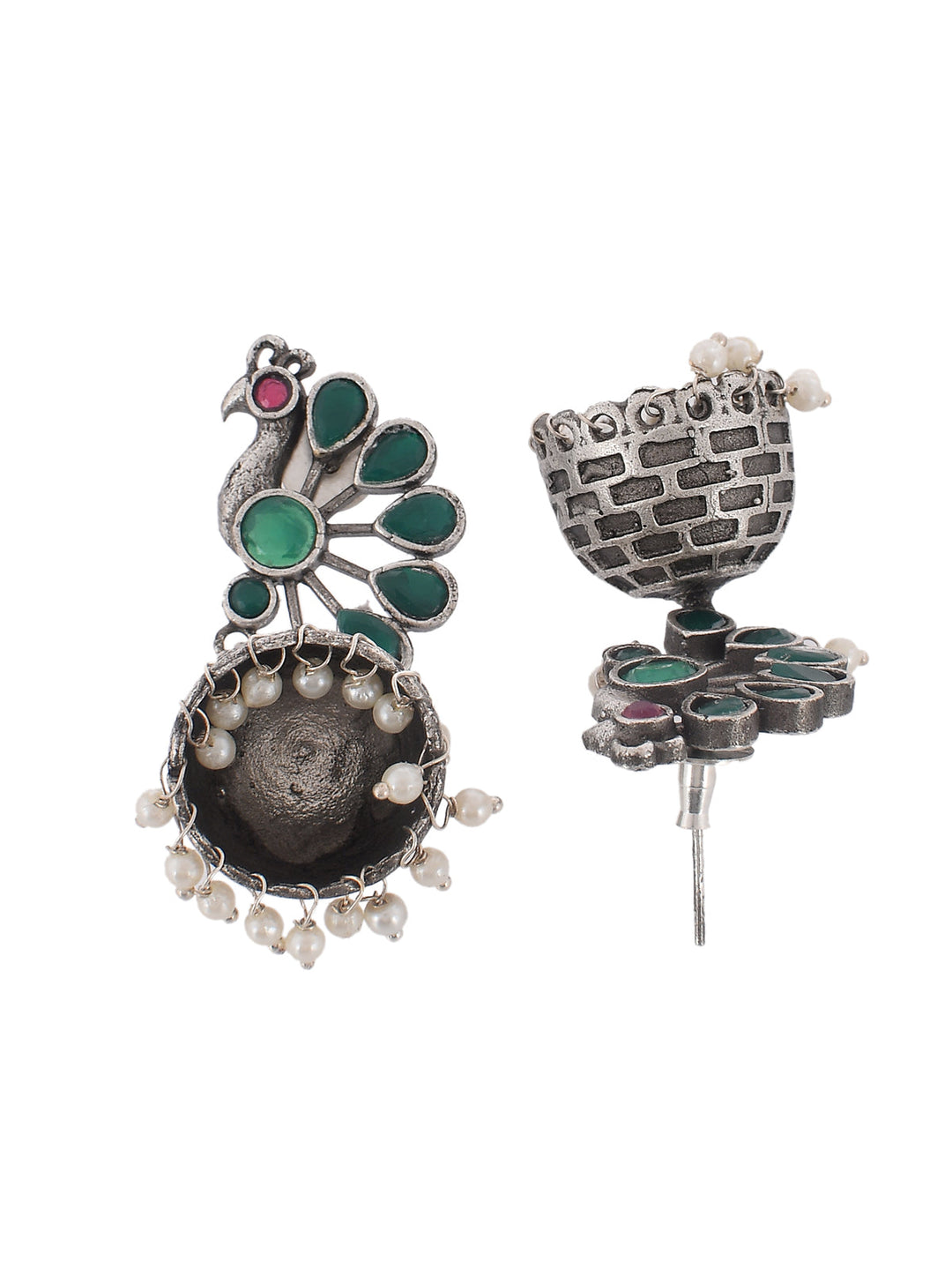 Peacock Leaf Earring