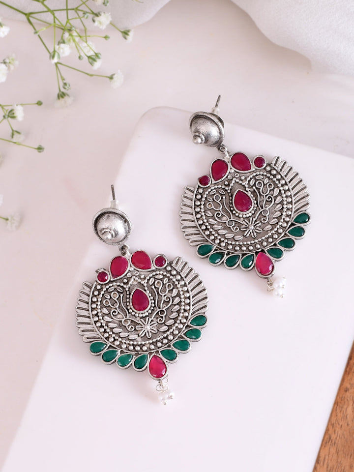Ruby Flame Earrings