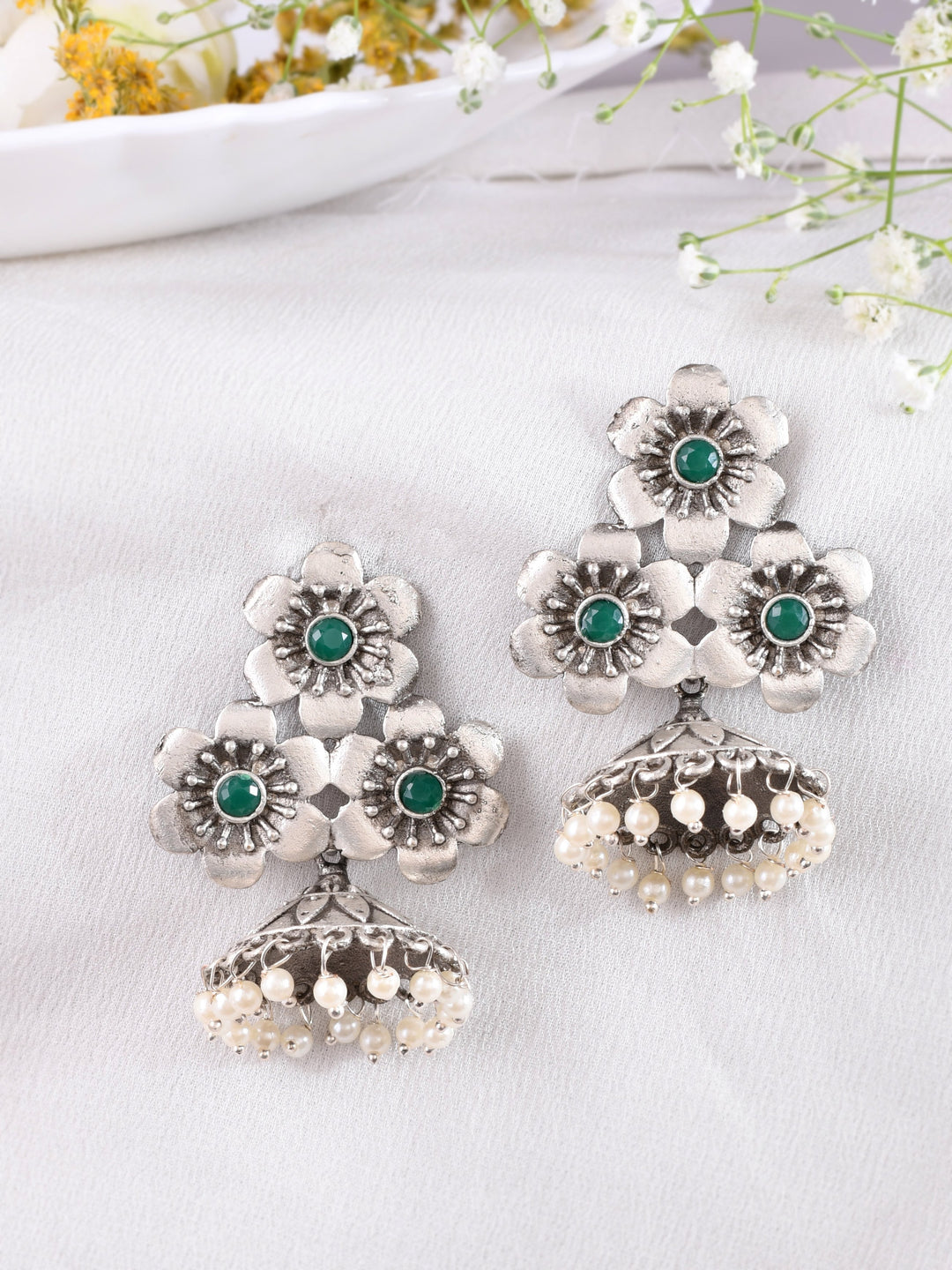 Mint Bloom Studs