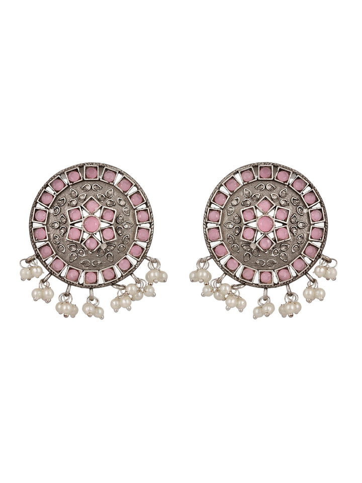 Pink Aura Circles Earring