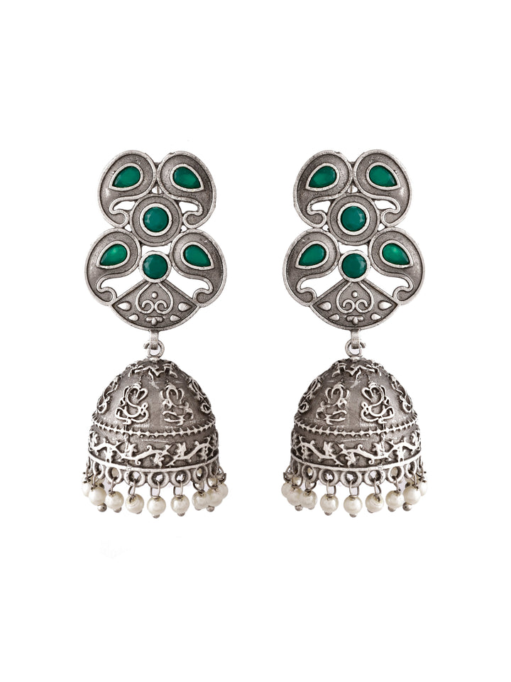 Green Gem Jhumkis