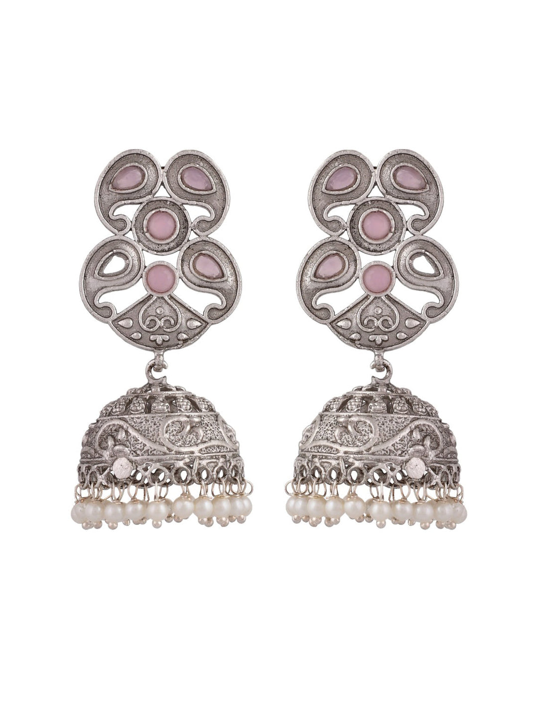 Pink Pearl Jhumki