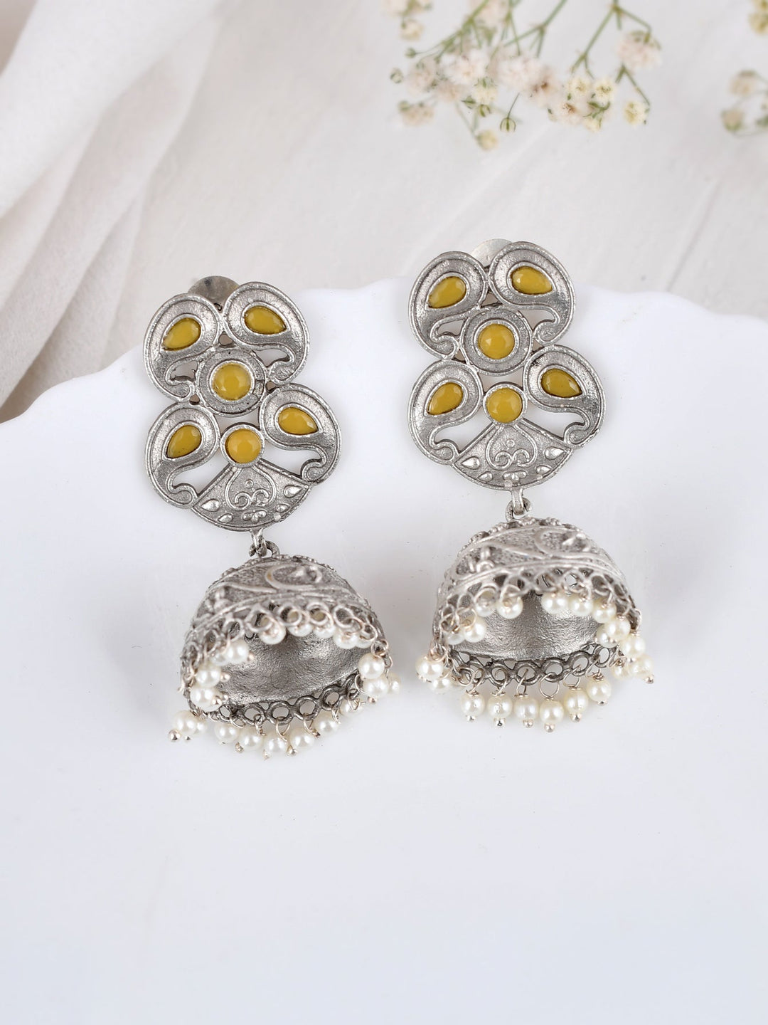 Canary Elegance Jhumkis