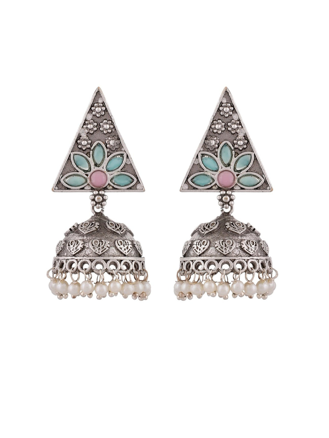 Pearl Drop Prism Hoops