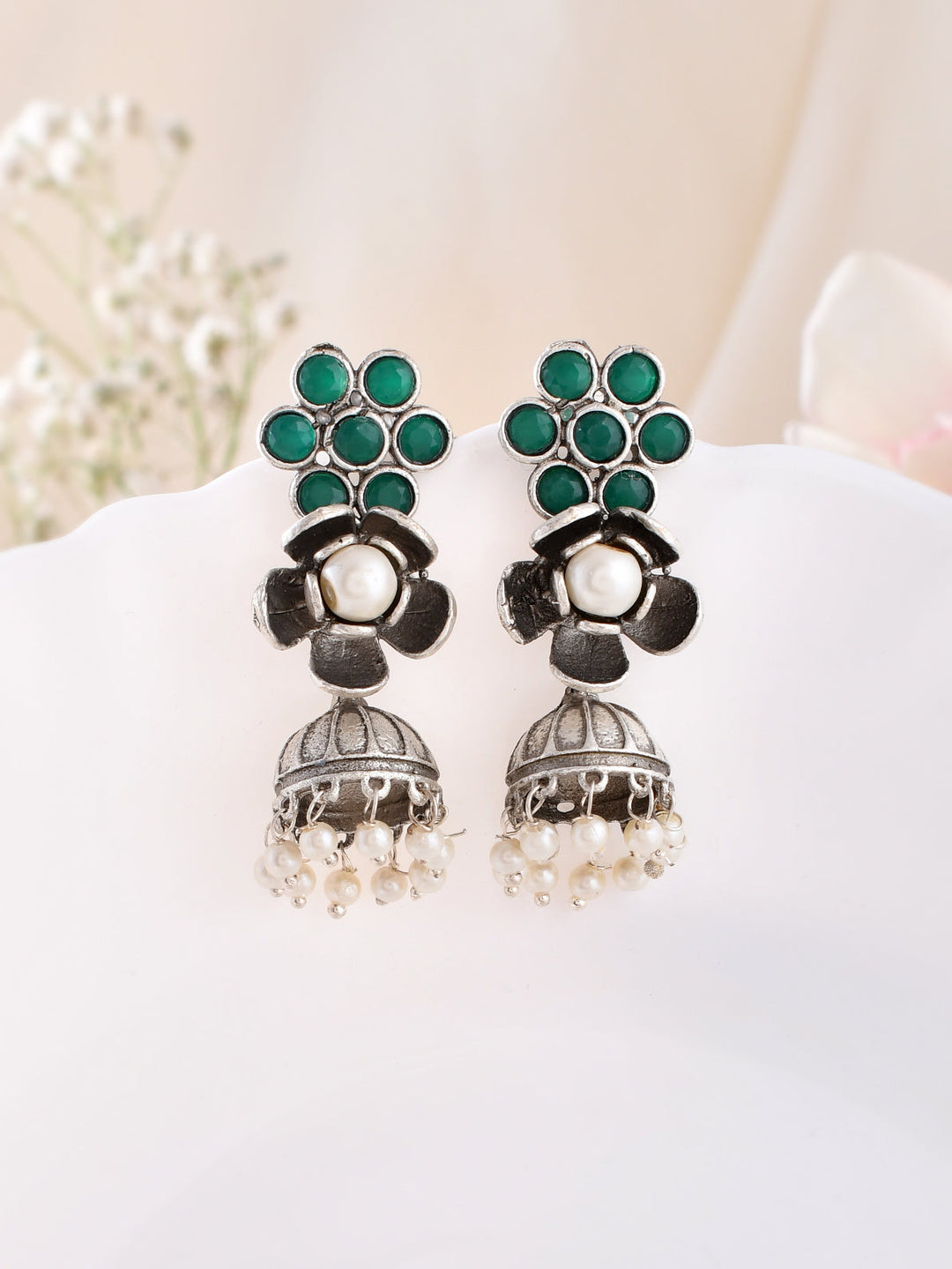 Fiery Bliss Jhumkas