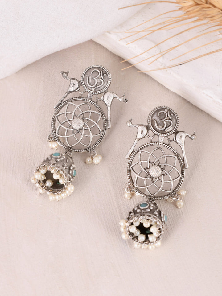 Om Peacock Garden Studs