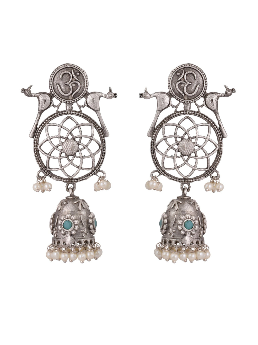 Om Peacock Garden Studs