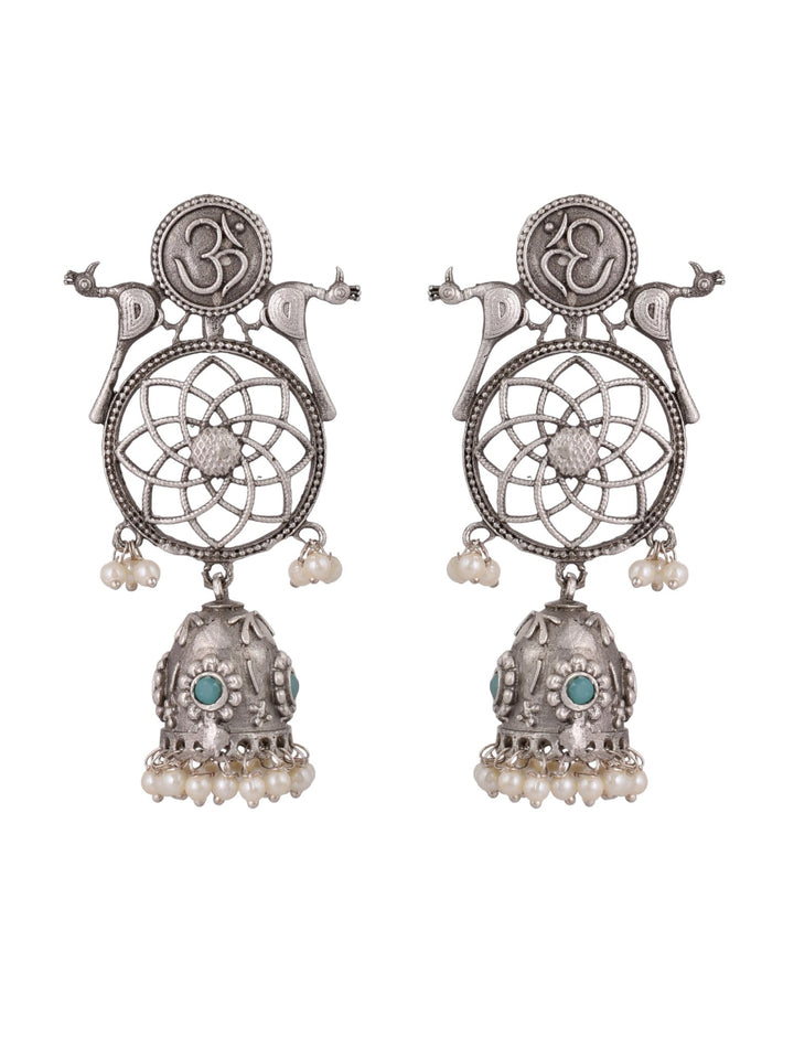 Om Peacock Garden Studs