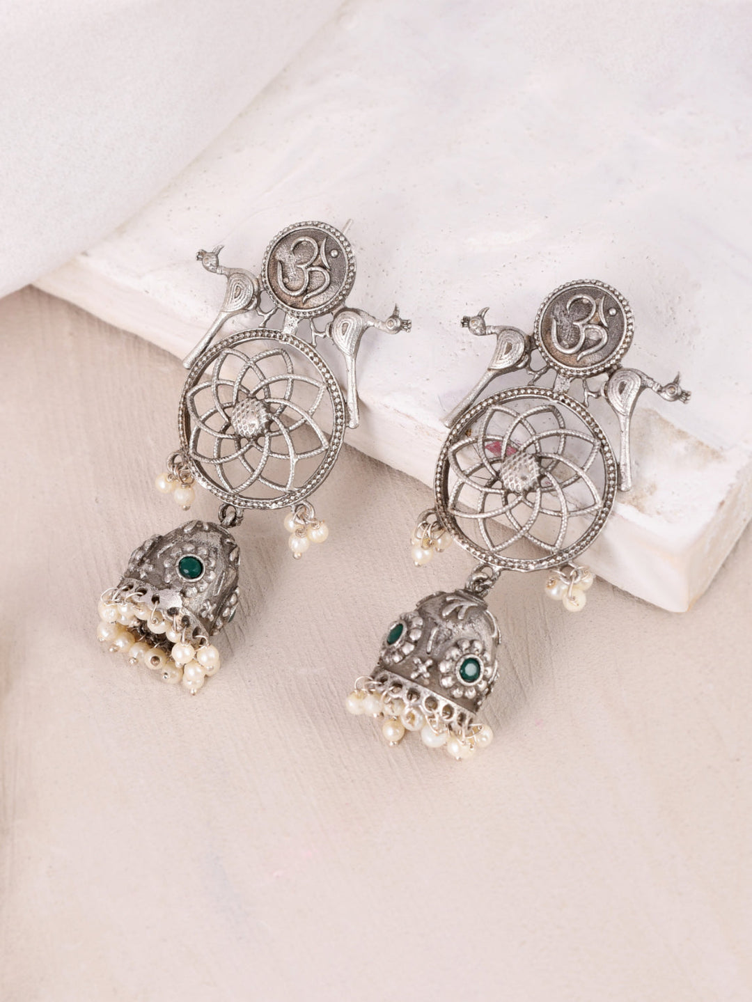 Om Feathers Earrings