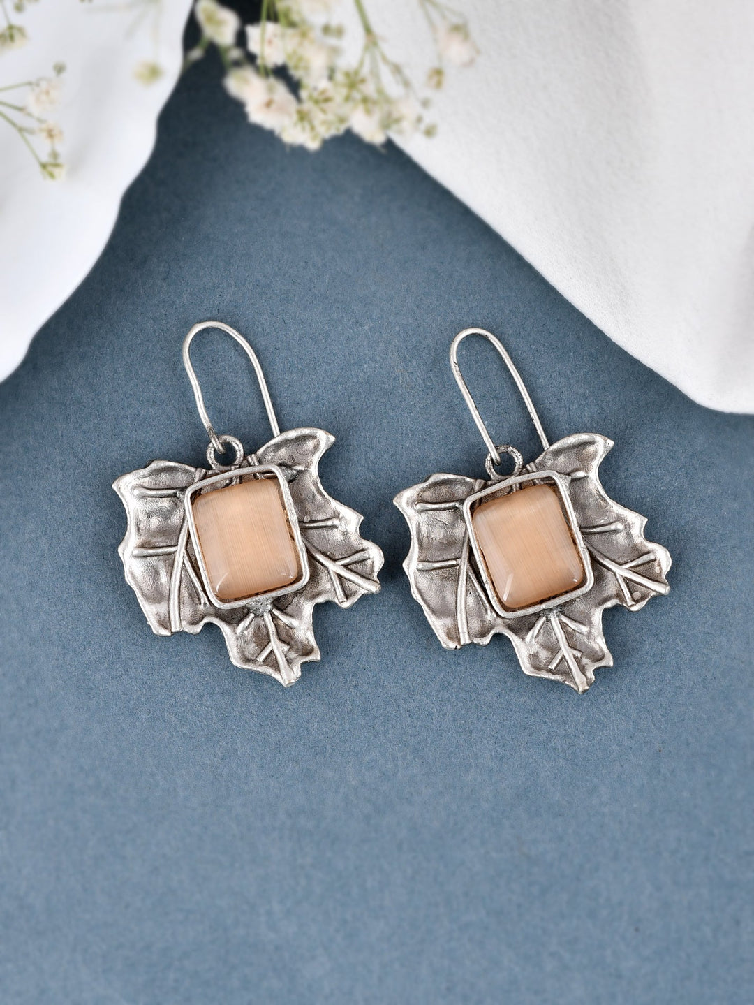 Rosy Leaf Earrings