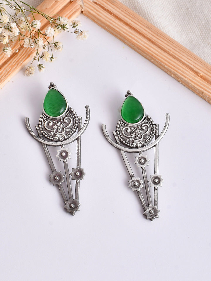 Dark Emerald Earring