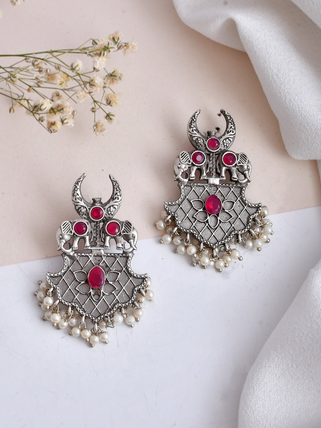 Red Ruby Earring