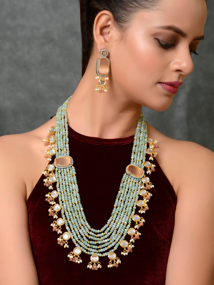 Dastoor Gold-Toned Kundan Studded Jewellery Set