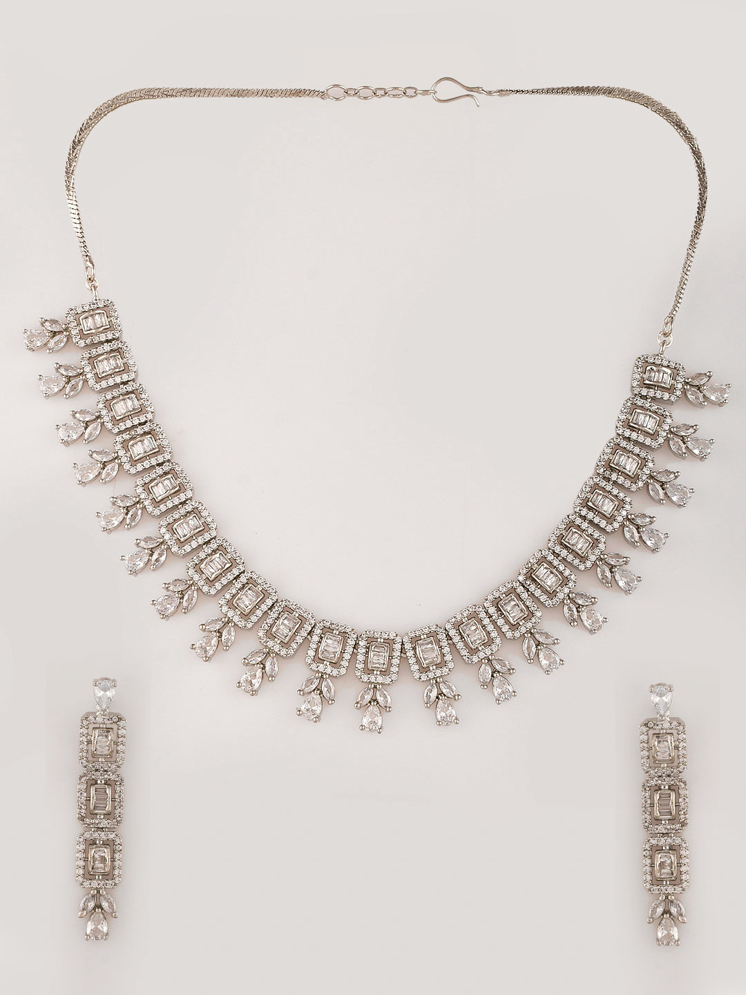 Designer AD Diamond Necklace Set