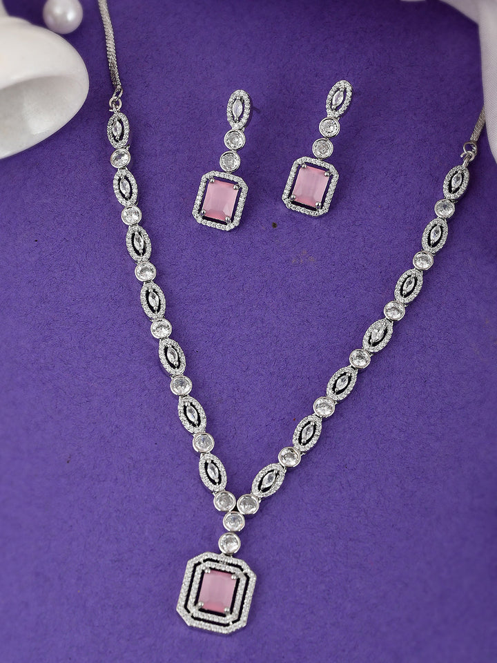Designer AD Diamond Necklace Set