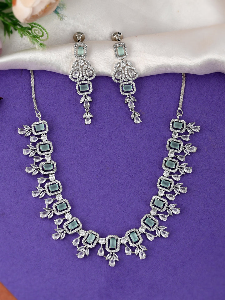 Designer AD Diamond Necklace Set