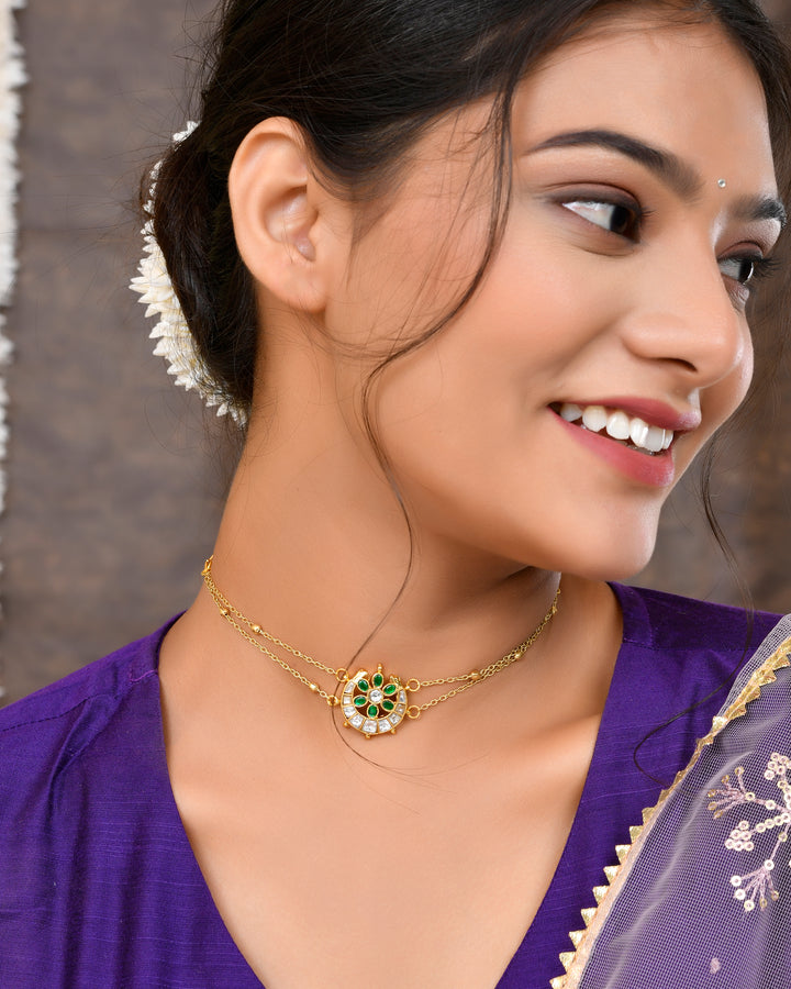 Pacchi Kundan Choker and Braclet