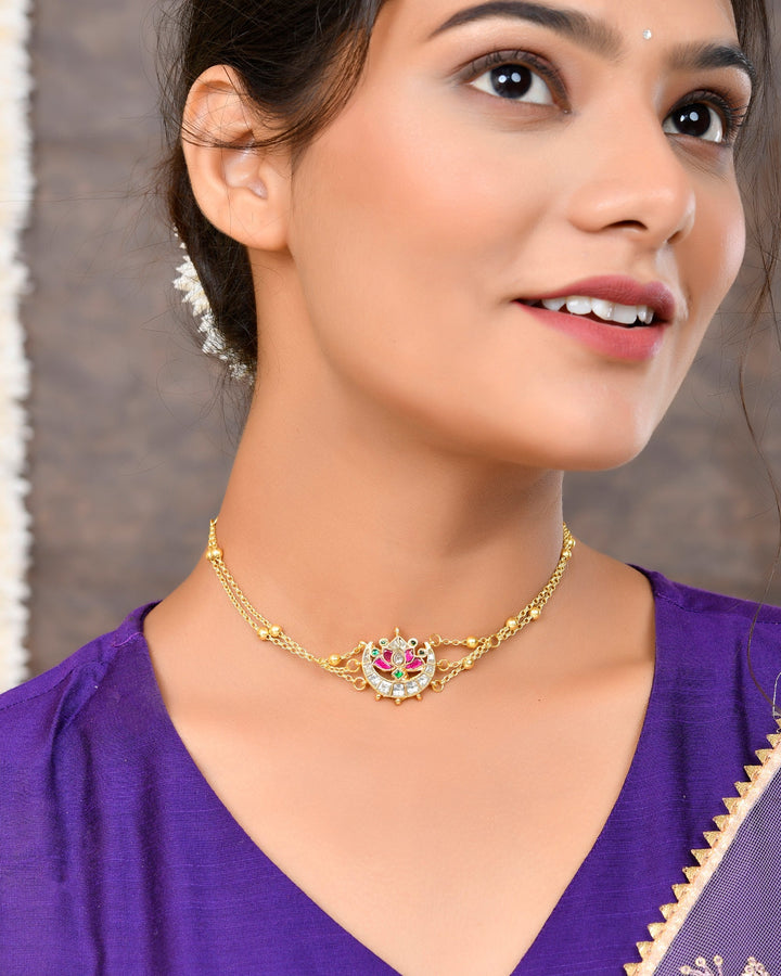 Pacchi Kundan Choker and Braclet