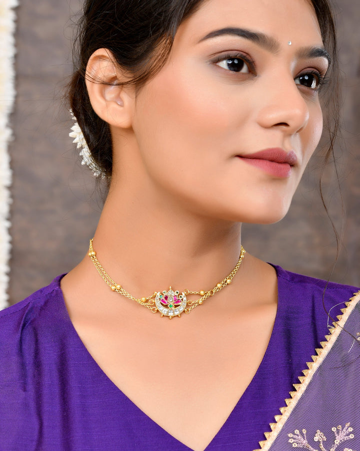 Pacchi Kundan Choker and Braclet