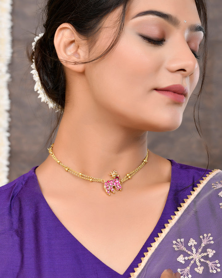 Pacchi Kundan Choker and Braclet