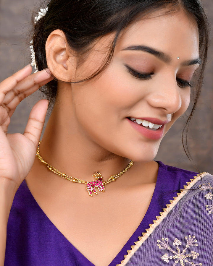 Pacchi Kundan Choker and Braclet