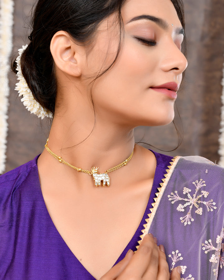 Pacchi Kundan Choker and Braclet