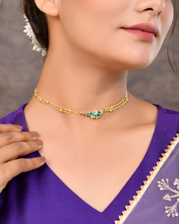 Pacchi Kundan Choker and Braclet