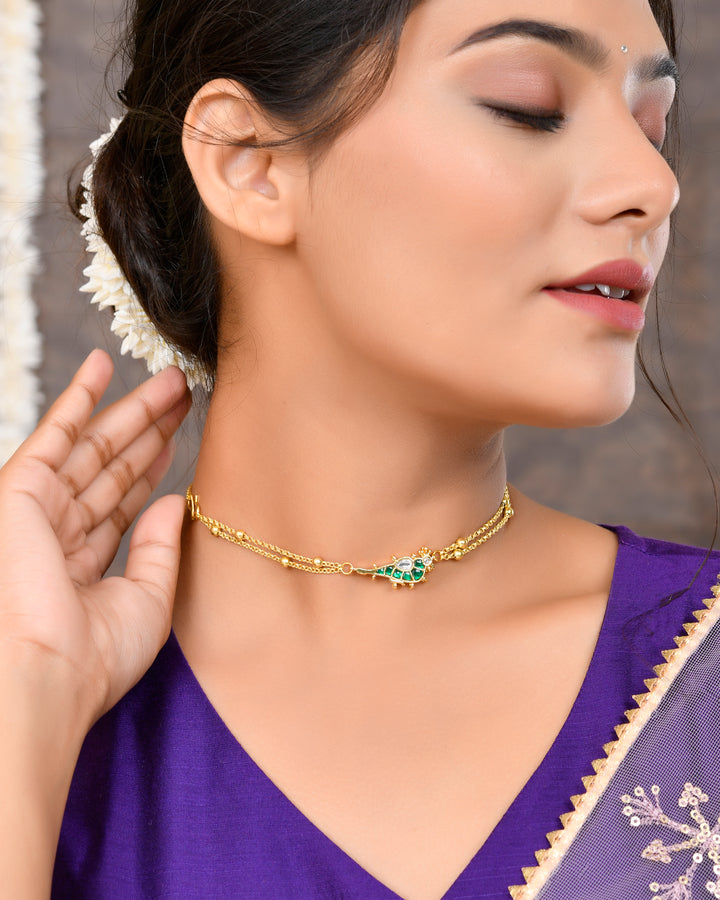 Pacchi Kundan Choker and Braclet