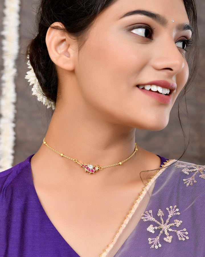 Pacchi Kundan Choker and Braclet